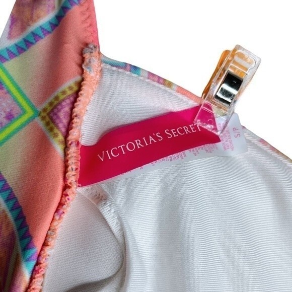 Victoria's Secret Bikini sz S * Push-Up Triangle Halter Top & Side Tie Bottom - Picture 6 of 8